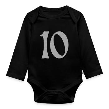 10 - Baby Bio-Langarm-Body - Schwarz - Vorne