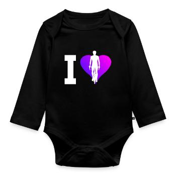 Cyclists Cycling Men Cycling - Organic Longsleeve Baby Bodysuit - black - Front