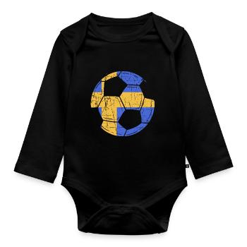 Schweden Schwedisch - Baby Bio-Langarm-Body - Schwarz - Vorne