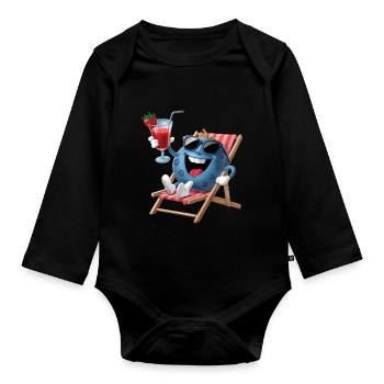 Blueberry - Baby Bio-Langarm-Body - Schwarz - Vorne