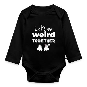 T-Shirts with Funny Phrases - Fantasmitas 11 - Organic Longsleeve Baby Bodysuit - black - Front