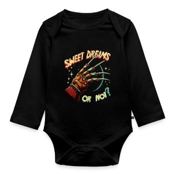 Un cauchemar sur Elm Street - De beaux rêves, ou pas ? - Body Bébé bio manches longues - noir - Devant