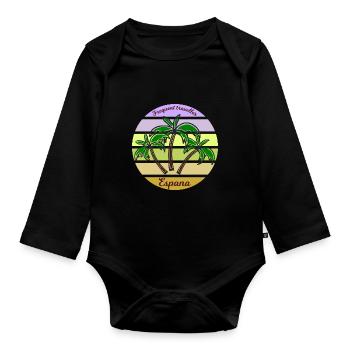 Vacances en Espagne - Body Bébé bio manches longues - noir - Devant