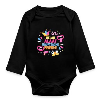 Costume de carnaval Carnaval - Body Bébé bio manches longues - noir - Devant