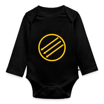 Eiserne Front - Drei Pfeile - Organic Longsleeve Baby Bodysuit - black - Front