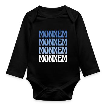 Monnem Mannheim Dialect Gift - Body Bébé bio manches longues - noir - Devant