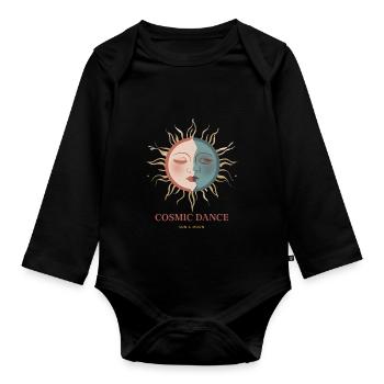 Cosmic Dance Spirituell Geschenk - Baby Bio-Langarm-Body - Schwarz - Vorne