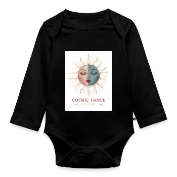Cosmic Dance Spirituell Geschenk - Baby Bio-Langarm-Body - Schwarz - Vorne