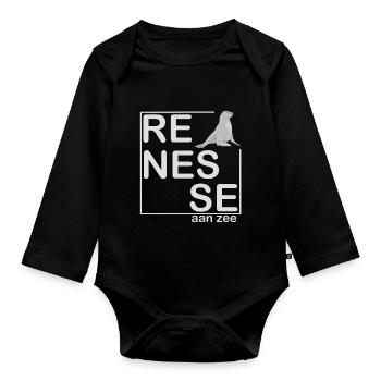 Renesse aan zee Seehund - Baby Bio-Langarm-Body - Schwarz - Vorne