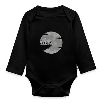 Guitare idée cadeau guitariste guitariste - Body Bébé bio manches longues - noir - Devant
