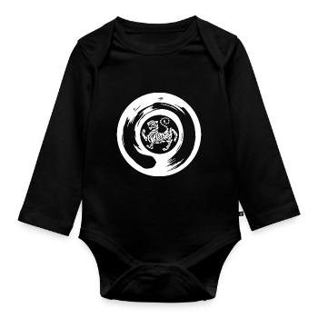 Shotokan Tiger - Le T-shirt de karaté - Body Bébé bio manches longues - noir - Devant