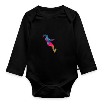 Wakeboard Waterski Wakeboarding - Organic Longsleeve Baby Bodysuit - black - Front