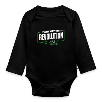 Electric - Organic Longsleeve Baby Bodysuit - black - Front