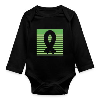 Cancer Graphic Cancer Defeated Cancer Survivor Leu - Baby Bio-Langarm-Body - Schwarz - Vorne