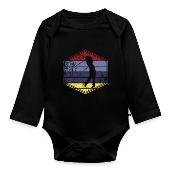 Golfe - Body Bébé bio manches longues - noir - Devant