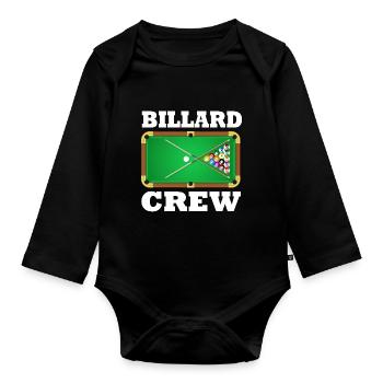 Billard Crew - Baby Bio-Langarm-Body - Schwarz - Vorne