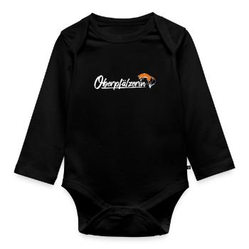 Cooles Oberpfälzerin Motiv Shirt Pullover Spruch - Baby Bio-Langarm-Body - Schwarz - Vorne