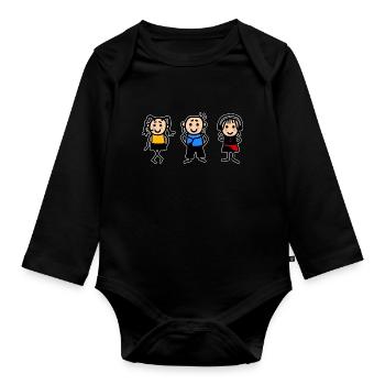Kinder in der digitalen Welt - Zukunft Online - Baby Bio-Langarm-Body - Schwarz - Vorne