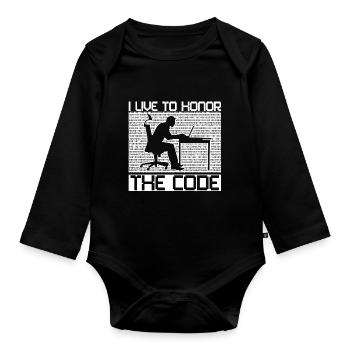 Programmer Coder Software Developer - Organic Longsleeve Baby Bodysuit - black - Front