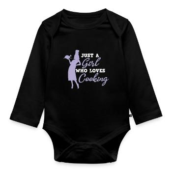Cuisinier Chef étoilé Gastro Restaurant - Body Bébé bio manches longues - noir - Devant