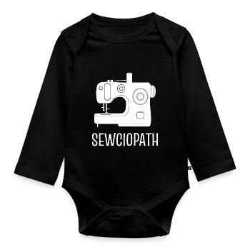 Sewciopath Joker oder Komiker Gift - Baby Bio-Langarm-Body - Schwarz - Vorne