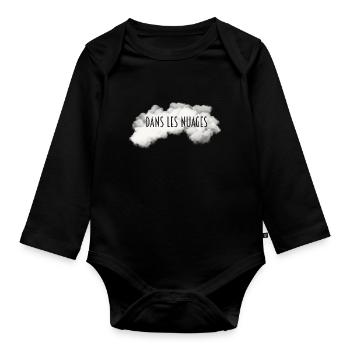 Dans les nuages - pour les rêveurs - Body Bébé bio manches longues - noir - Devant