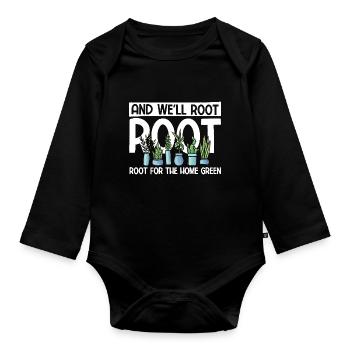 Landschaftsgärtner Hobbygärtner Gärtner - Baby Bio-Langarm-Body - Schwarz - Vorne