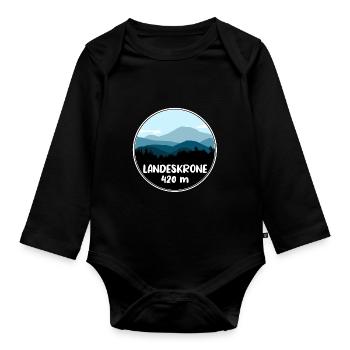 Landeskrone Sachsen Görlitz - Baby Bio-Langarm-Body - Schwarz - Vorne