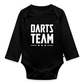 Darts Team - Baby Bio-Langarm-Body - Schwarz - Vorne