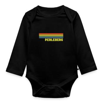 Perleberg - Baby Bio-Langarm-Body - Schwarz - Vorne