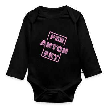 Perfekt Einzigartig Anton - Baby Bio-Langarm-Body - Schwarz - Vorne