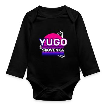 Jugoslavija Yugoslavia Jugo Tito SFRJ Jugoslawien - Organic Longsleeve Baby Bodysuit - black - Front