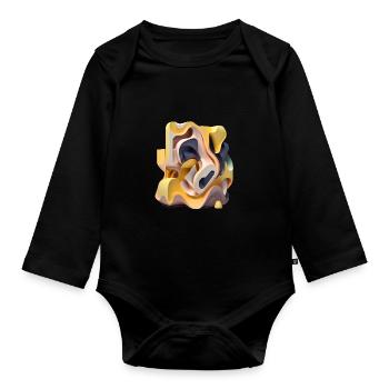 3D - Baby Bio-Langarm-Body - Schwarz - Vorne