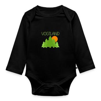 Vogtland - Baby Bio-Langarm-Body - Schwarz - Vorne