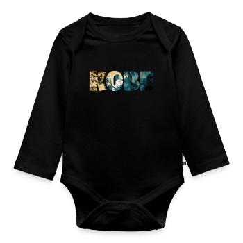 KOBE COLORFUL - Organic Longsleeve Baby Bodysuit - black - Front