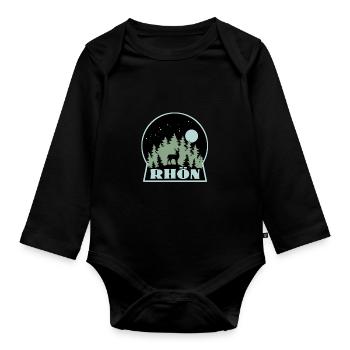 Rhön - Baby Bio-Langarm-Body - Schwarz - Vorne