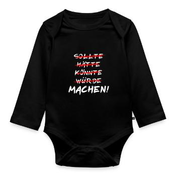 EInfach Machen Motivation - Baby Bio-Langarm-Body - Schwarz - Vorne