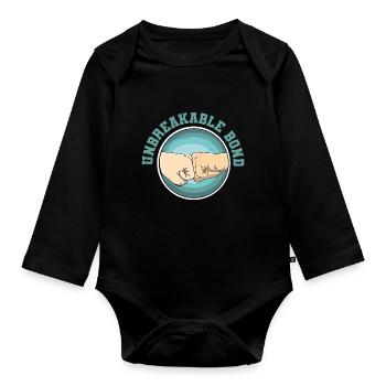 Best Friends Best Buds Best Friend - Organic Longsleeve Baby Bodysuit - black - Front