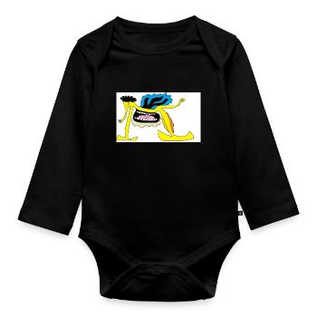 Guirlande - Body Bébé bio manches longues - noir - Devant