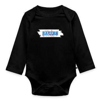 Bayern Oida - Baby Bio-Langarm-Body - Schwarz - Vorne