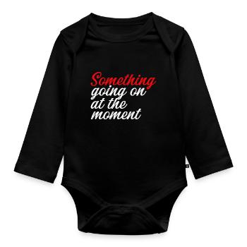Something Going On At The Moment - Baby Bio-Langarm-Body - Schwarz - Vorne
