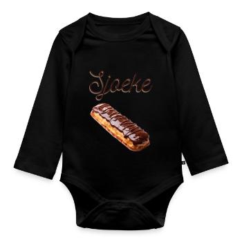 Sjoeke, dialecte anversois Chemises - Body Bébé bio manches longues - noir - Devant