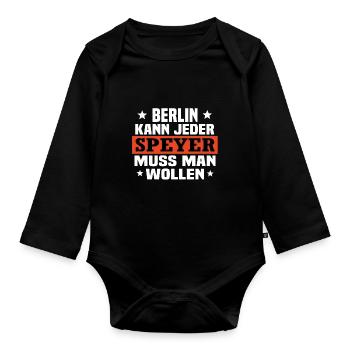 Speyer - Baby Bio-Langarm-Body - Schwarz - Vorne