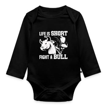 Rodeo - Baby Bio-Langarm-Body - Schwarz - Vorne