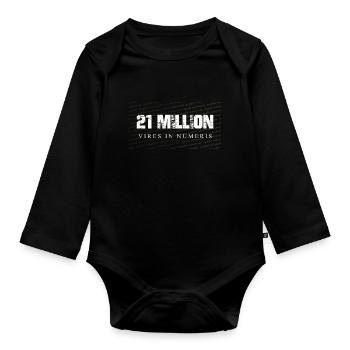 21 Million - Bitcoin - Veris in Numeris - Baby Bio-Langarm-Body - Schwarz - Vorne