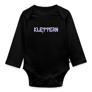 Klettern - Baby Bio-Langarm-Body - Schwarz - Vorne