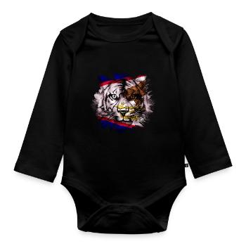American Samoa - Organic Longsleeve Baby Bodysuit - black - Front