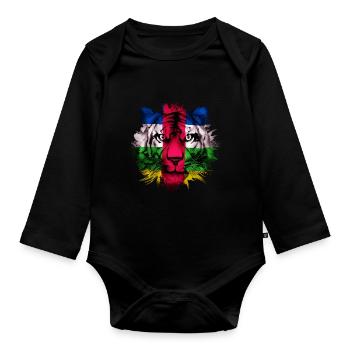 Zentralafrikanische Republik - Baby Bio-Langarm-Body - Schwarz - Vorne