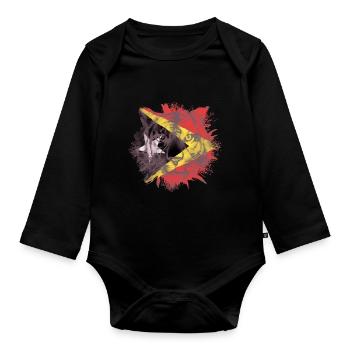 East Timor - Organic Longsleeve Baby Bodysuit - black - Front