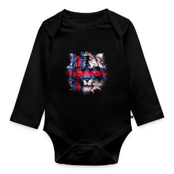 Färöer Inseln - Baby Bio-Langarm-Body - Schwarz - Vorne
